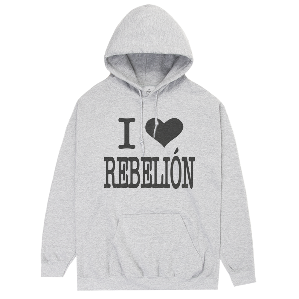 I Love Rebelión Hoodie Front